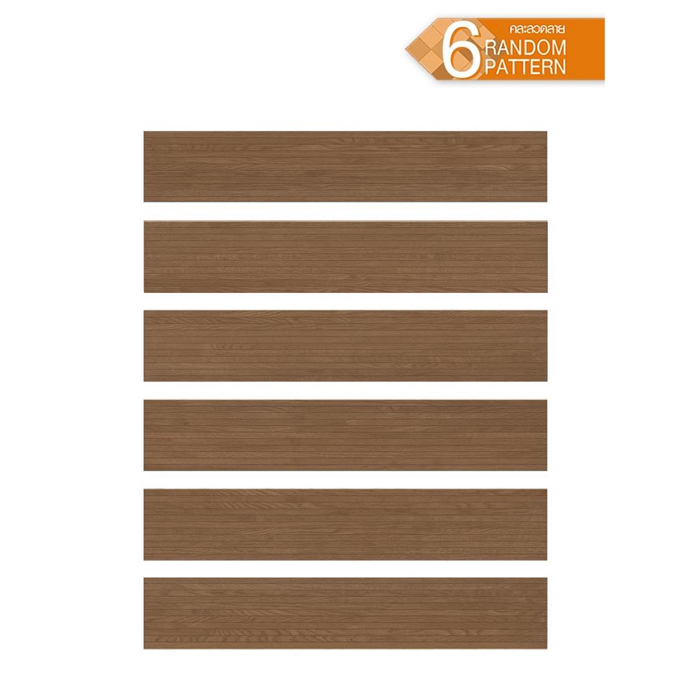 กระเบื้องพื้นพอร์ซเลน 20x120 ซม. TARA ไลน์เนอร์วู้ด น้ำตาลเข้ม PM 1.2 ตร.ม.