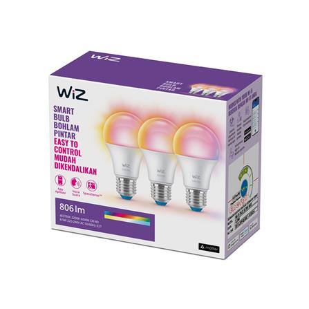 หลอด LED WIZ SMART BULB BOHLAM PINTAR 8.5 วัตต์ RGB E27 (แพ็ก 3 ชิ้น)_2