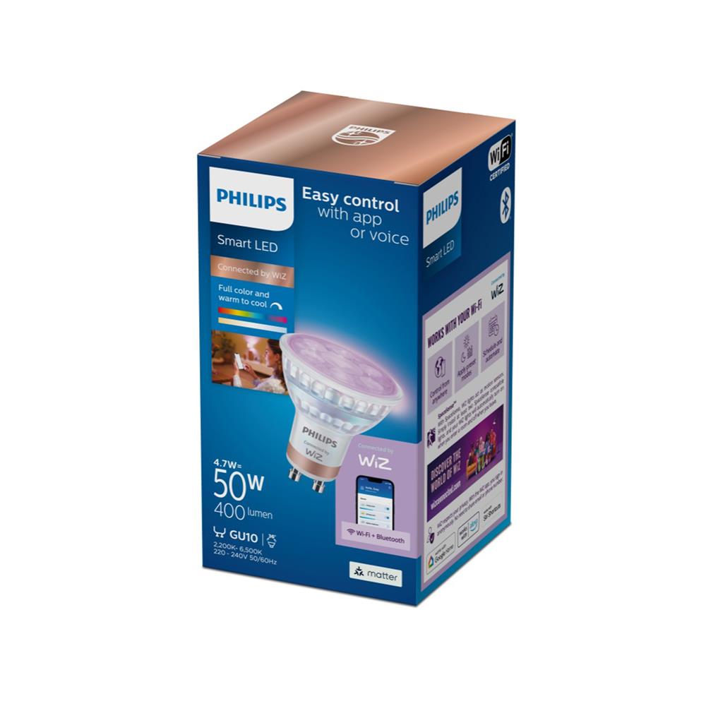 หลอด LED PHILIPS MR16/PAR SMART BULB BOHLAM PINTAR 4.7 วัตต์ RGB GU10