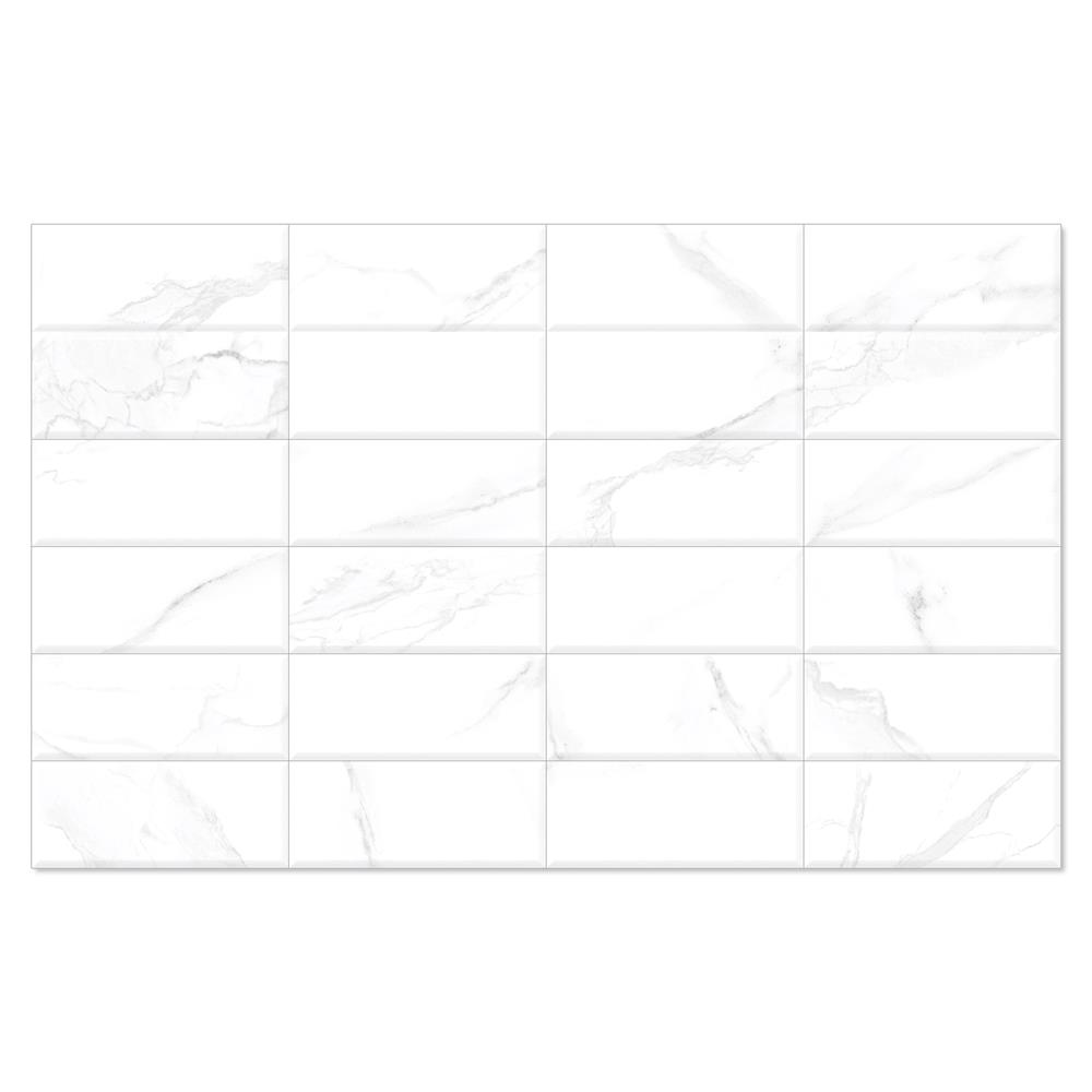 กระเบื้องผนัง 25x40 ซม. TARA อะมีร่า เดคโค่ ไวท์ A 1 ตร.ม.