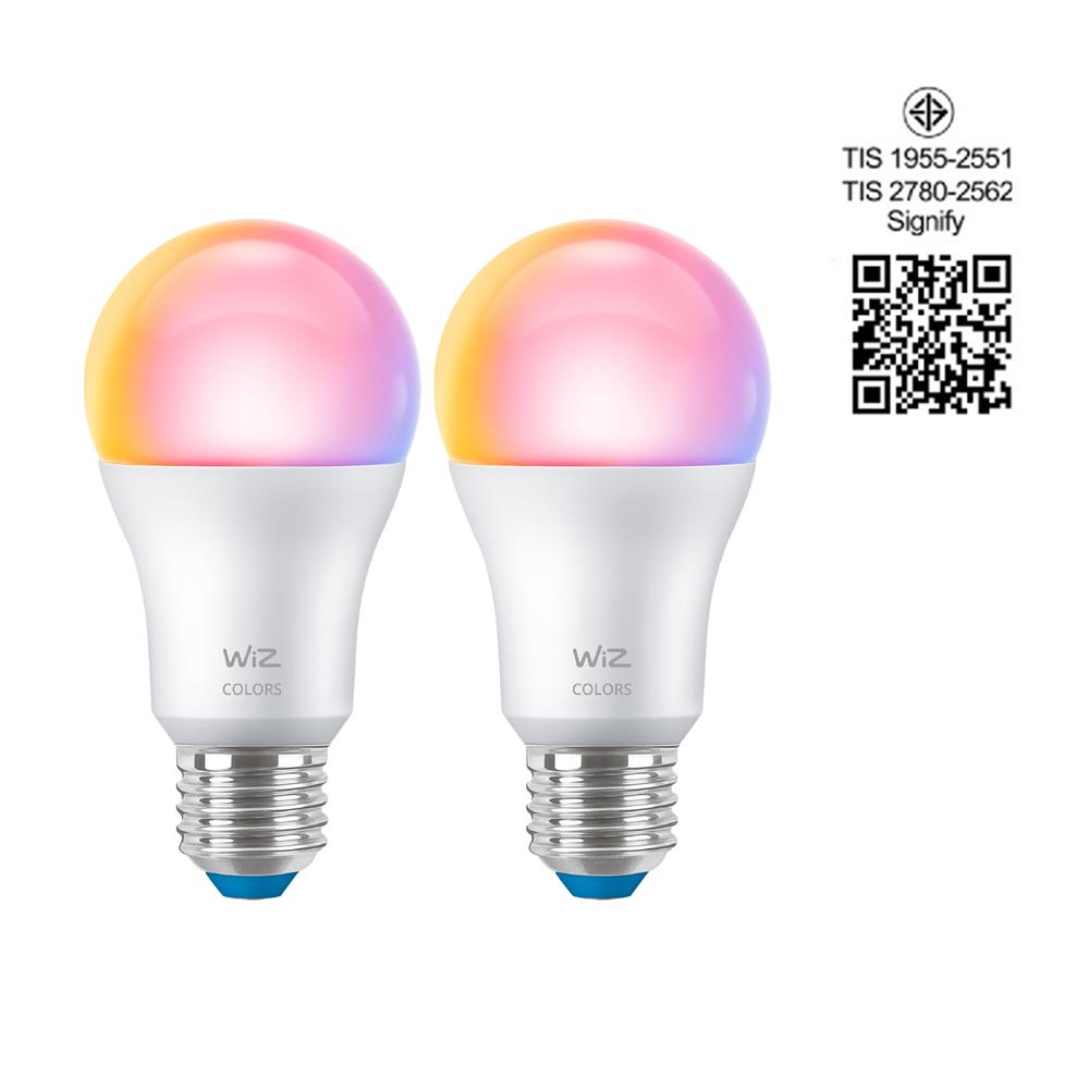 หลอด LED WIZ SMART BULB BOHLAM PINTAR 8.5 วัตต์ RGB E27 (แพ็ก 2 ชิ้น)
