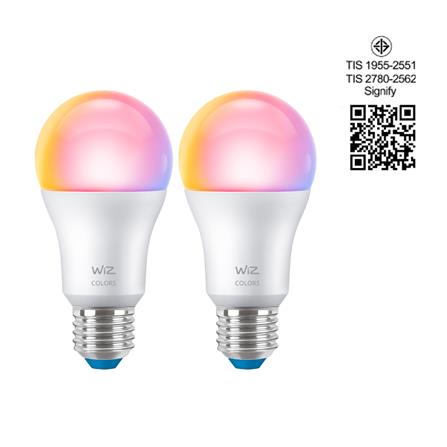 หลอด LED WIZ SMART BULB BOHLAM PINTAR 8.5 วัตต์ RGB E27 (แพ็ก 2 ชิ้น)_4