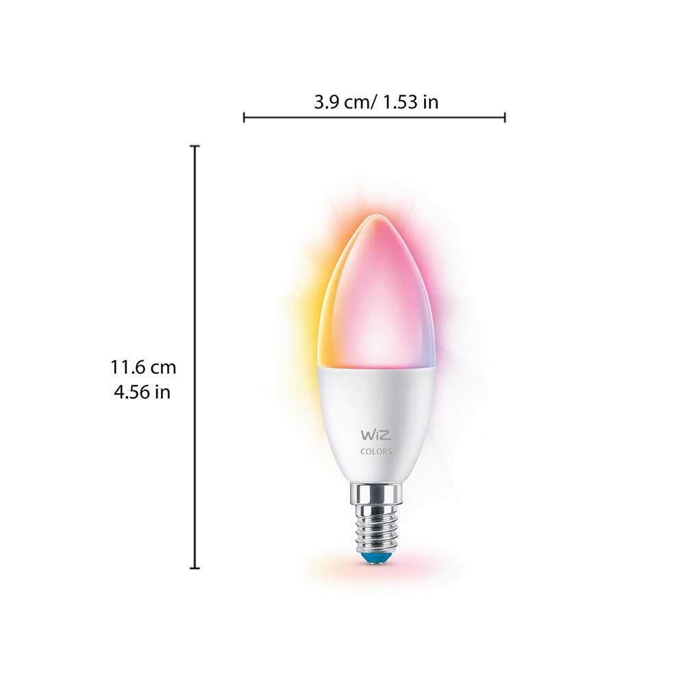 หลอด LED WIZ CANDLE SMART BULB BOHLAM PINTAR 4.9 วัตต์ RGB E14