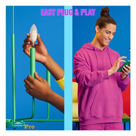 หลอด LED WIZ CANDLE SMART BULB BOHLAM PINTAR 4.9 วัตต์ RGB E14_2