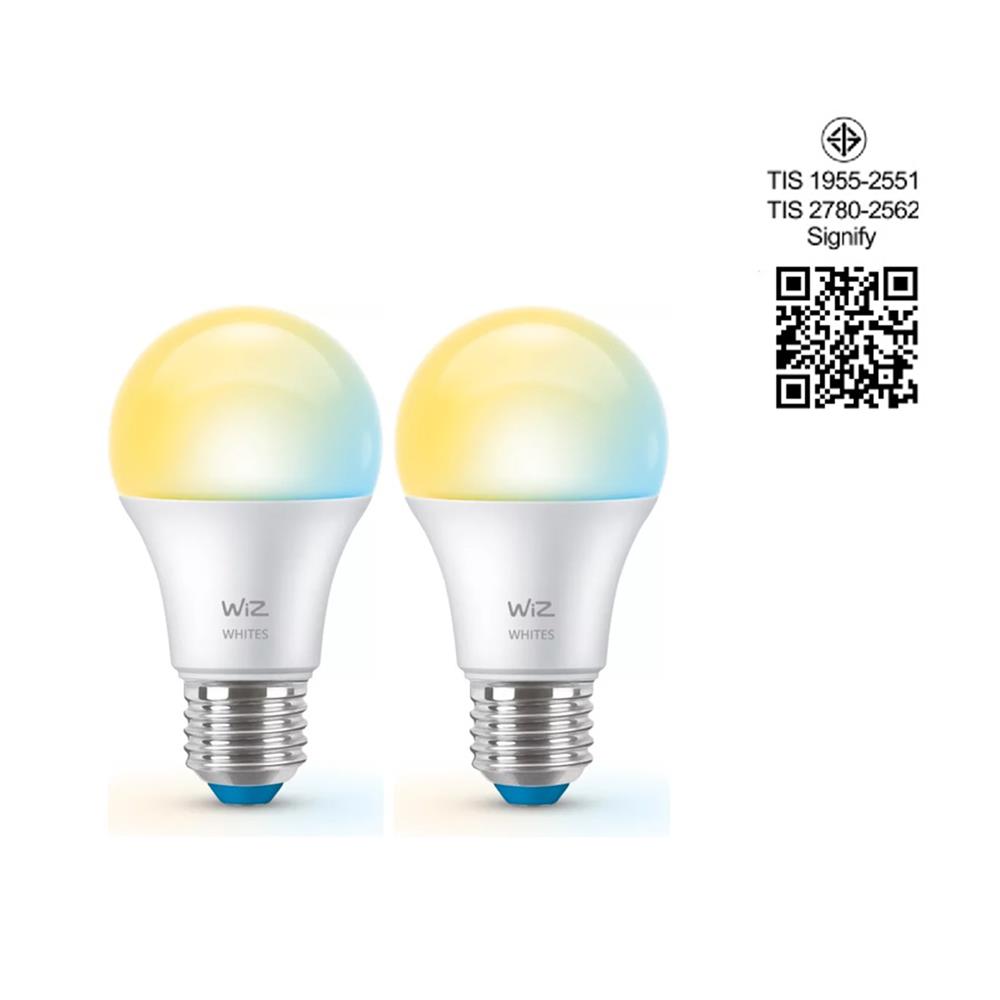 หลอด LED WIZ SMART BULB BOHLAM PINTAR 8 วัตต์ DAYLIGHT/COOL WHITE/WARM WHITE E27 (แพ็ก 2 ชิ้น)