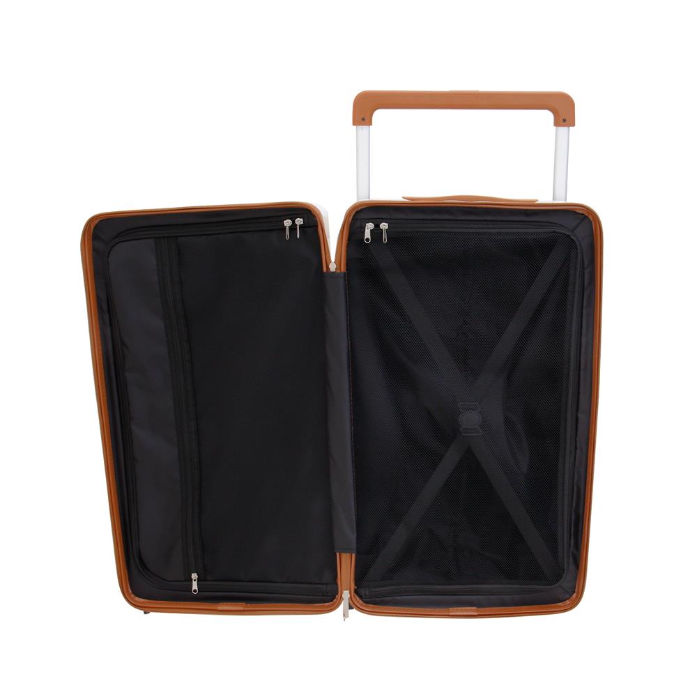 กระเป๋าเดินทาง 26 นิ้ว KECH LONDON สีขาว/น้ำตาล