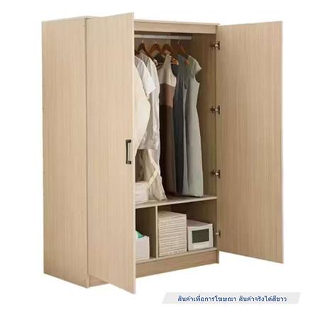 ตู้เสื้อผ้า 2 บานเปิด HOMEBEST W120 120 ซม. สีขาว_2