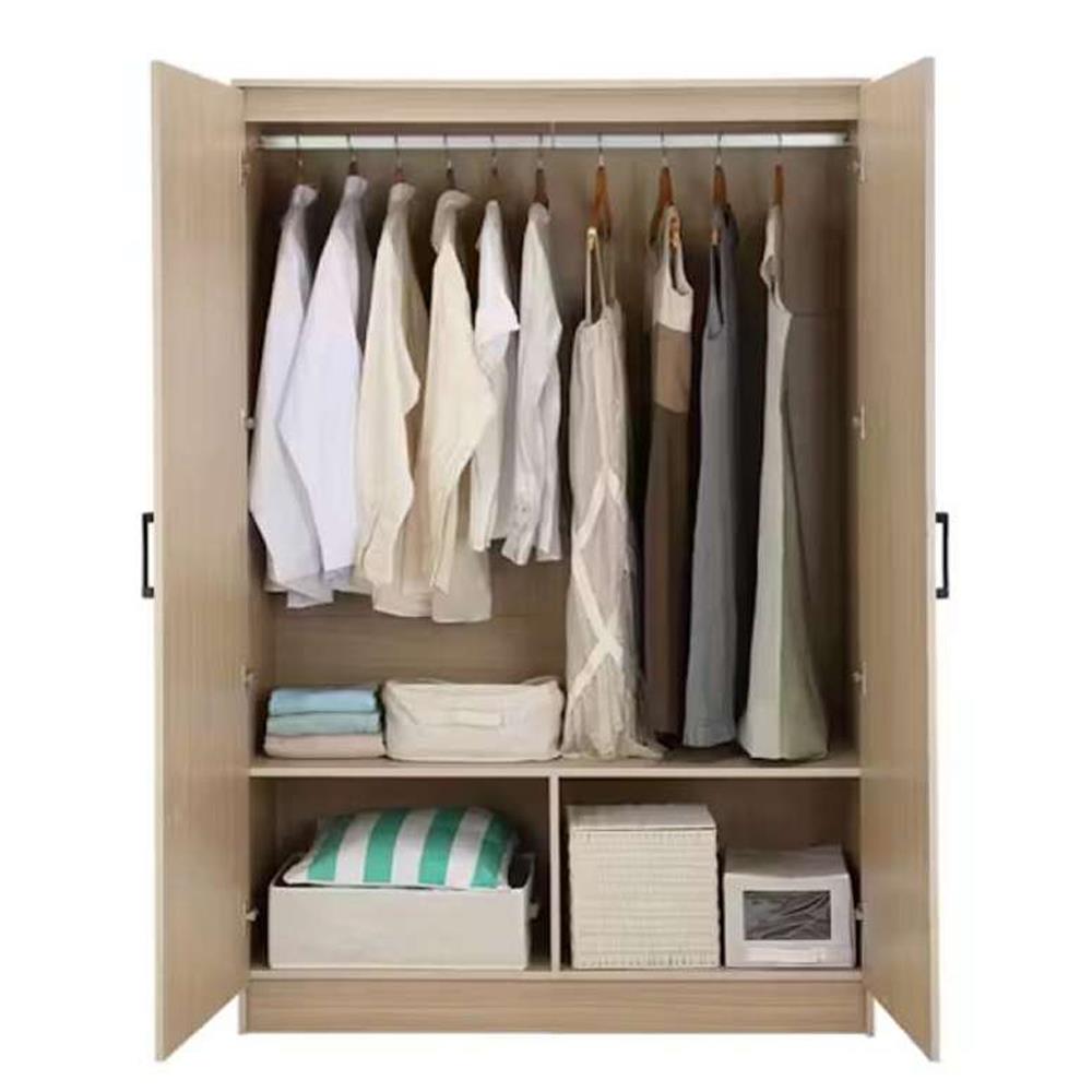 ตู้เสื้อผ้า 2 บานเปิด HOMEBEST W120 120 ซม. สีไม้อ่อน