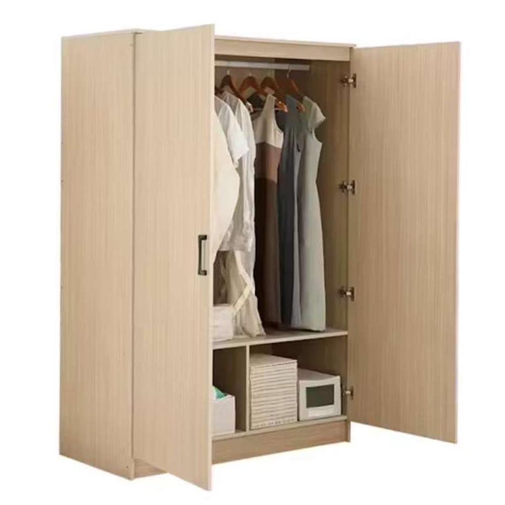 ตู้เสื้อผ้า 2 บานเปิด HOMEBEST W120 120 ซม. สีไม้อ่อน