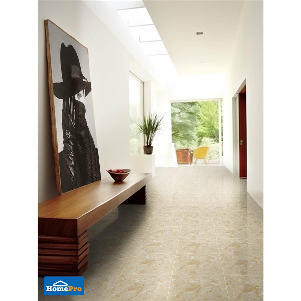 กระเบื้องพื้น 40x40 ซม. TARA เทโรมาร์เบิ้ล สีเบจ A 0.96 ตร.ม.