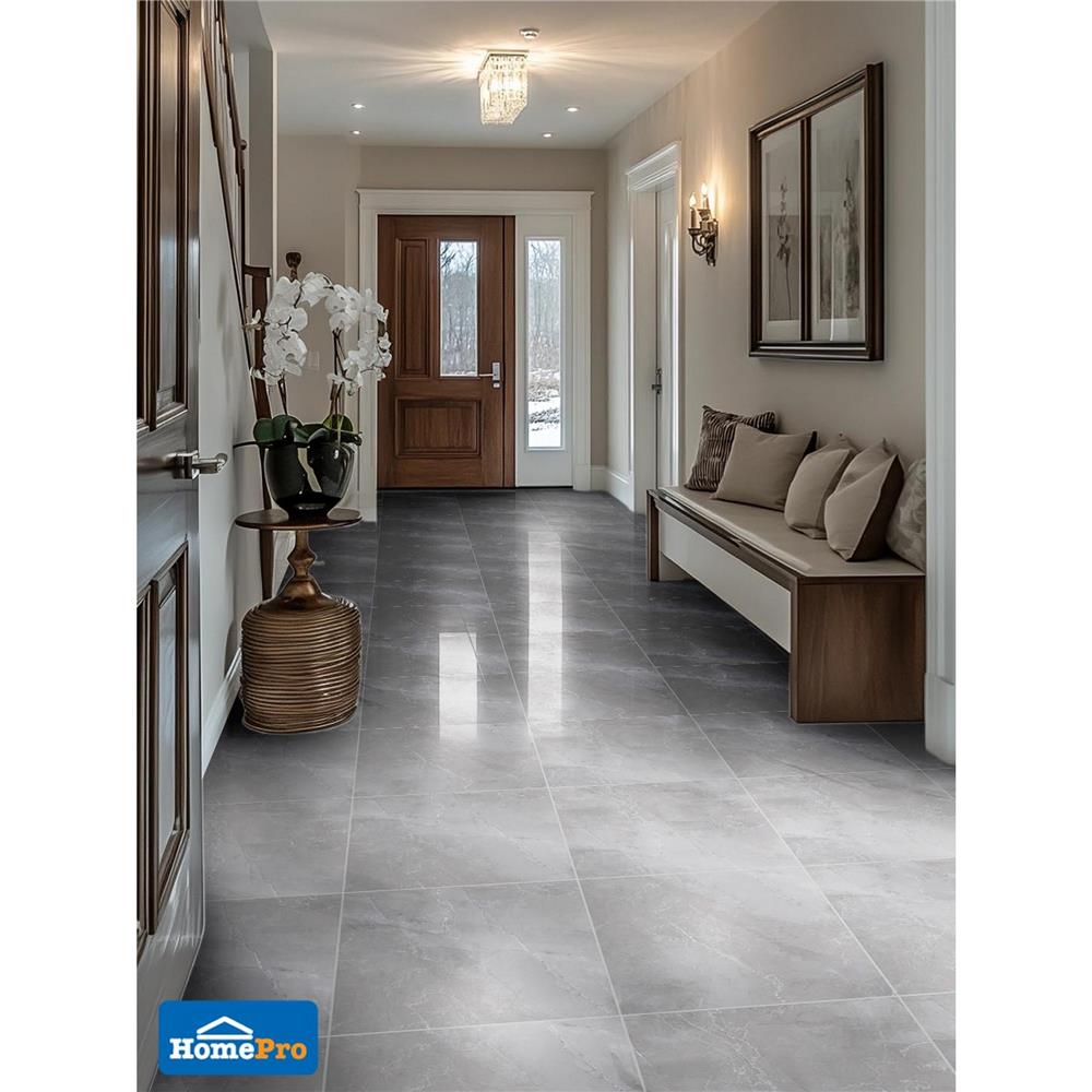 กระเบื้องพื้น 39.6x39.6 ซม. TARA ปูเน่ สีเทา 0.94 ตร.ม.