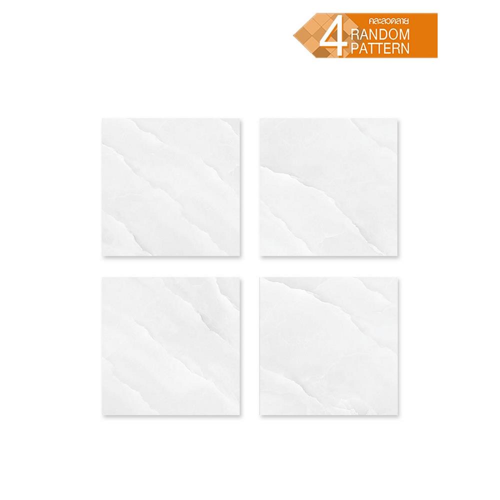 กระเบื้องพื้น 40x40 ซม. TARA อูน่ามาร์เบิ้ล สีเทา A 0.96 ตร.ม.