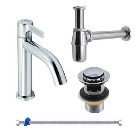 ชุดก๊อกอ่างล้างหน้า DONMARK GL-5125 สีโครม_0