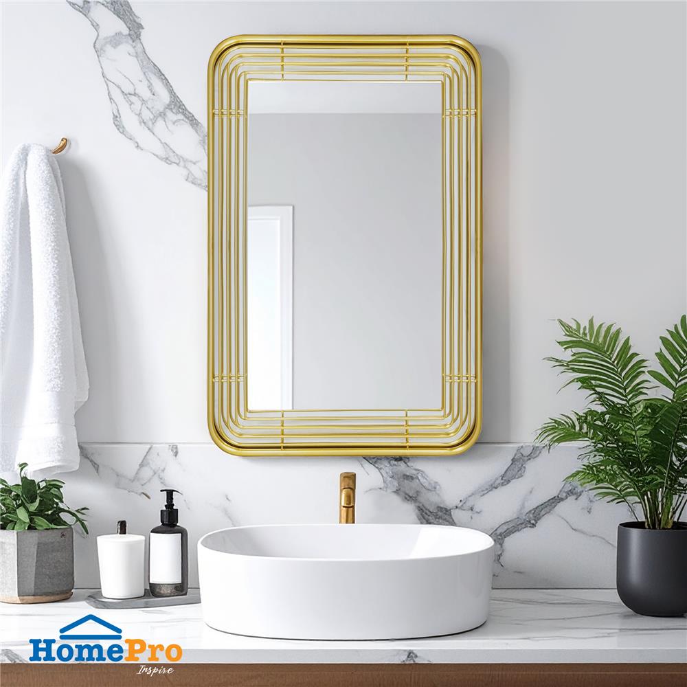 กระจกเงาตกแต่ง MOYA HP-2025-G 60x90 ซม. สีทอง