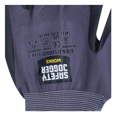 ถุงมือ SAFETY JOGGER ECO ALLFLEXDOT 4131A SIZE 9 สีดำ/เทา (แพ็ก 2 ชิ้น)_2