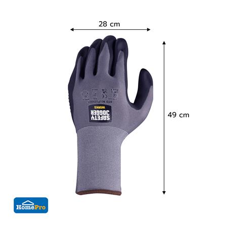 ถุงมือ SAFETY JOGGER ECO ALLFLEXDOT 4131A SIZE 9 สีดำ/เทา (แพ็ก 2 ชิ้น)_5