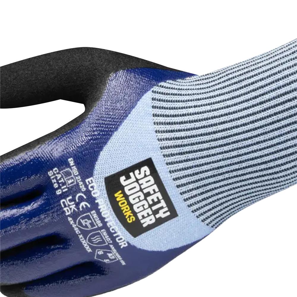 ถุงมือ HPPE SAFETY JOGGER ECO PROTECTOR 4X44C SIZE 9 สีน้ำเงิน (แพ็ก 2 ชิ้น)