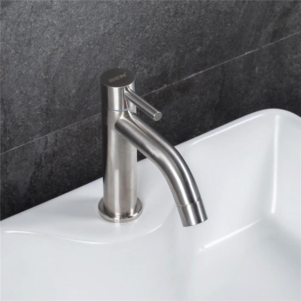 ก๊อกอ่างล้างหน้าเดี่ยวเคาน์เตอร์ BEN BN A121-A2266 สีสเตนเลส