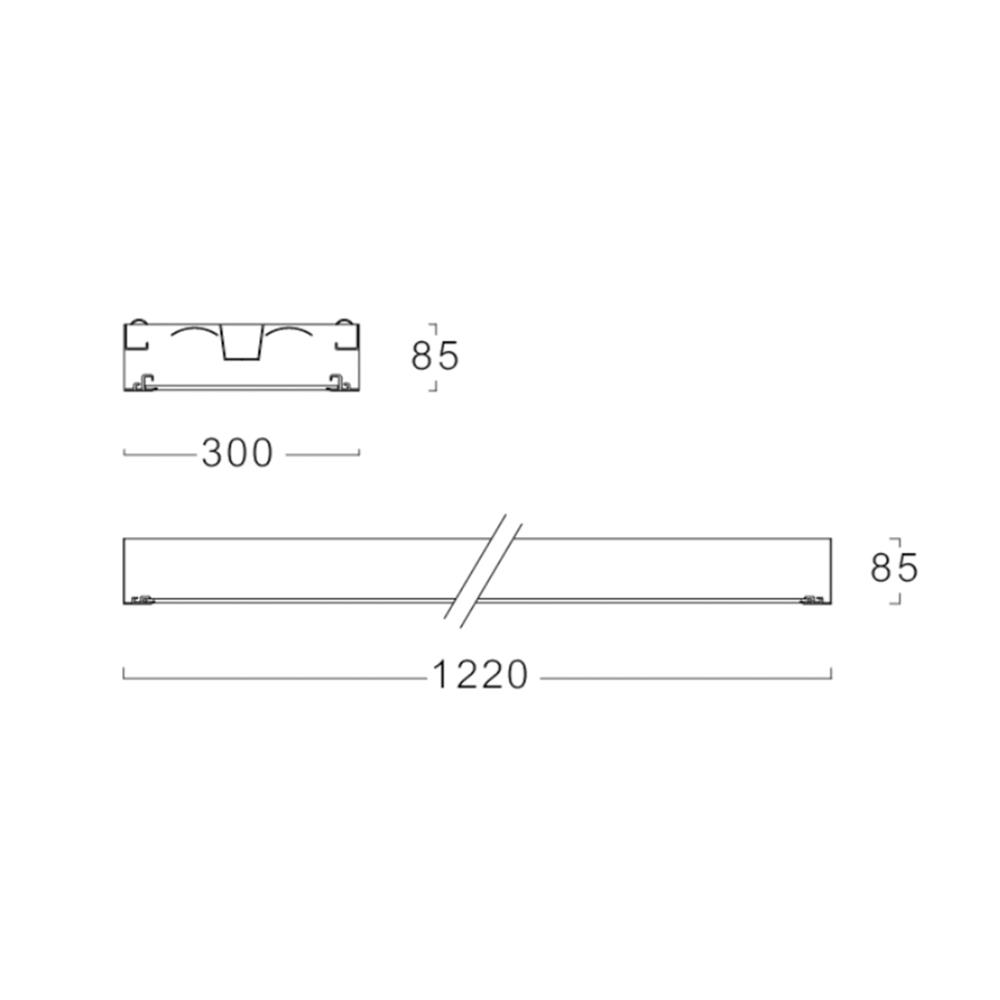 โคมติดลอย L&E 9I-00714 2X1200 มม. สีขาว
