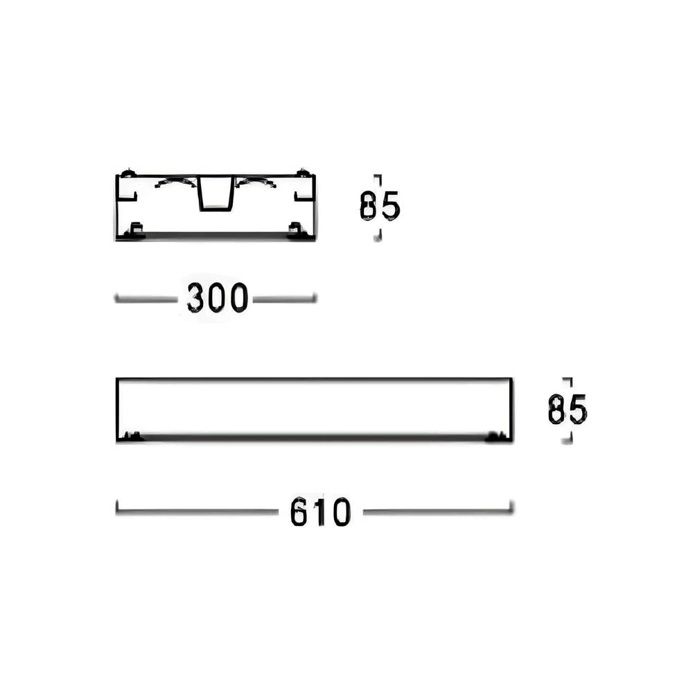 โคมติดลอย 9I-00709 2x600 มม. สีขาว