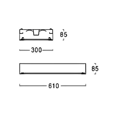 โคมติดลอย 9I-00709 2x600 มม. สีขาว_4