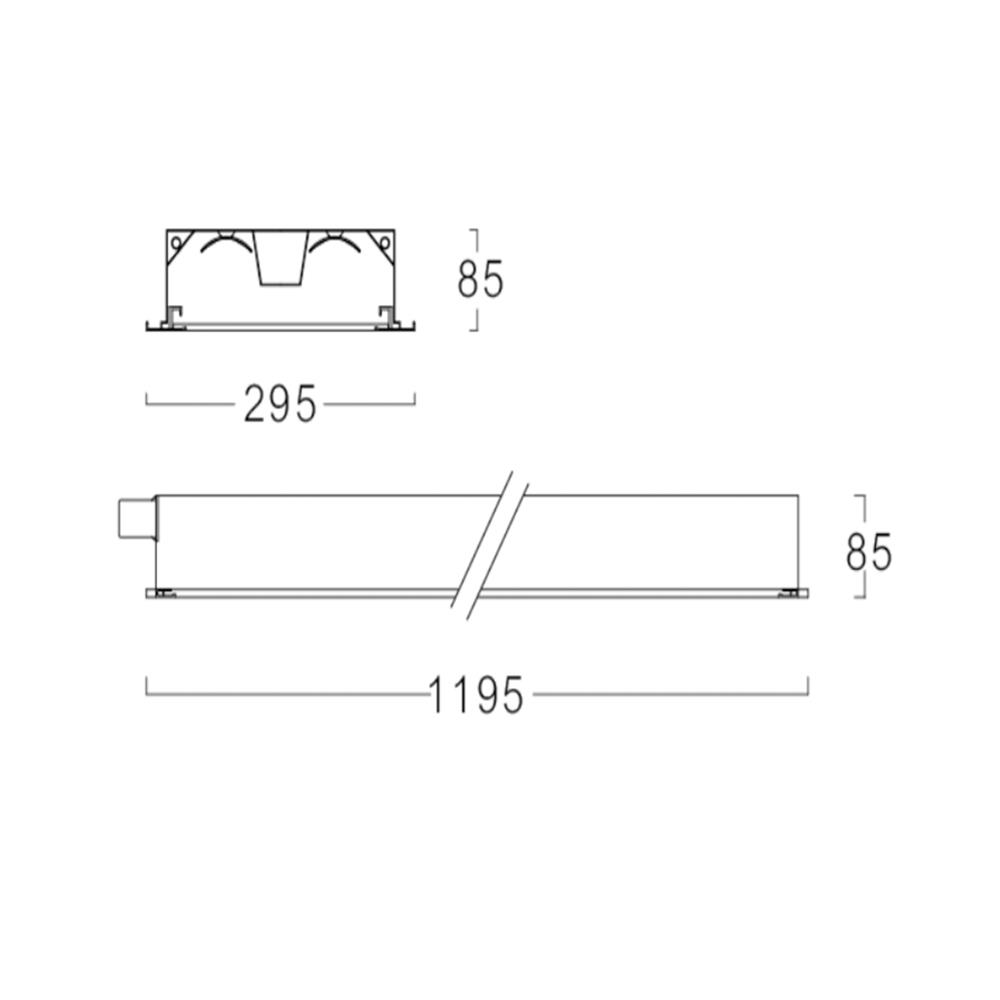 โคมตะแกรงฝังฝ้า L&E 9I-00738 2X1200 มม. สีขาว