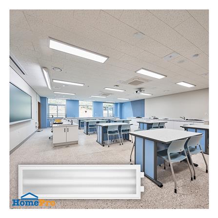 โคมตะแกรงฝังฝ้า L&E 9I-00738 2X1200 มม. สีขาว_5