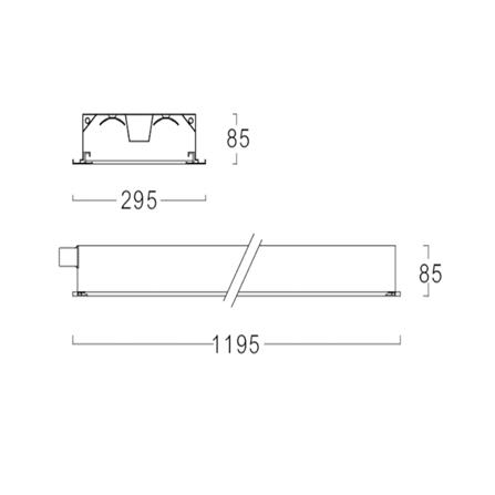 โคมตะแกรงฝังฝ้า L&E 9I-00738 2X1200 มม. สีขาว_6