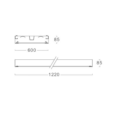 โคมติดลอย L&E 9I-00722 2x1200 มม. สีขาว_4
