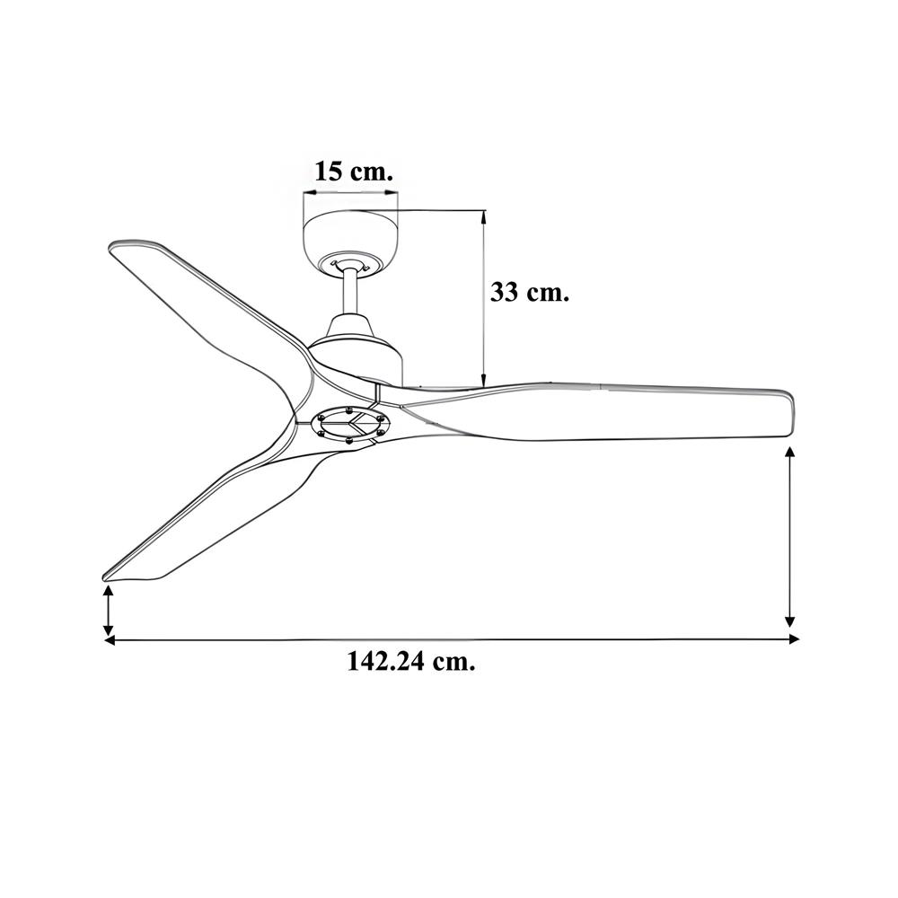 พัดลมไม่มีโคมไฟ WINFAVOUR WFDC56/DC41(ORB) 56 นิ้ว สีน้ำตาลเข้ม