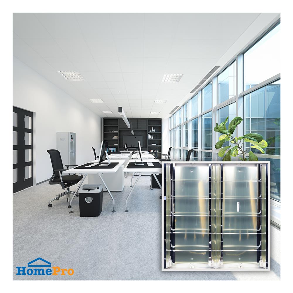 โคมตะแกรงติดลอย L&E 9I-00693 2x600 มม. สีขาว