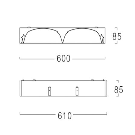 โคมตะแกรงติดลอย L&E 9I-00693 2x600 มม. สีขาว_4