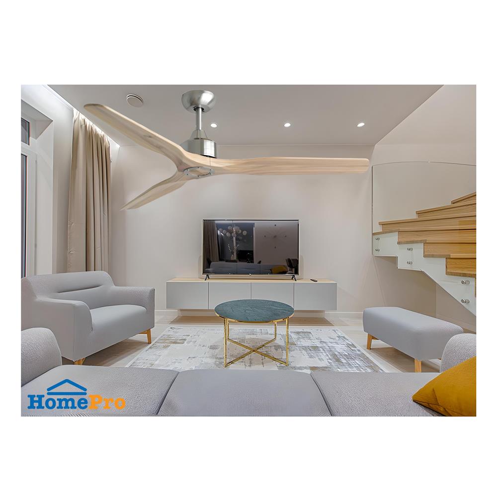 พัดลมไม่มีโคมไฟ WINFAVOUR WFDC56/DC42(BN) 56 นิ้ว สีน้ำตาล/เงิน