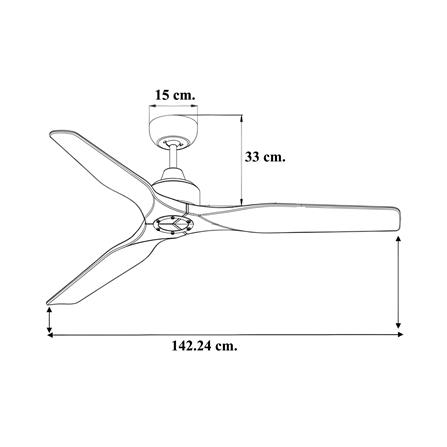 พัดลมไม่มีโคมไฟ WINFAVOUR WFDC56/DC42(BN) 56 นิ้ว สีน้ำตาล/เงิน_2