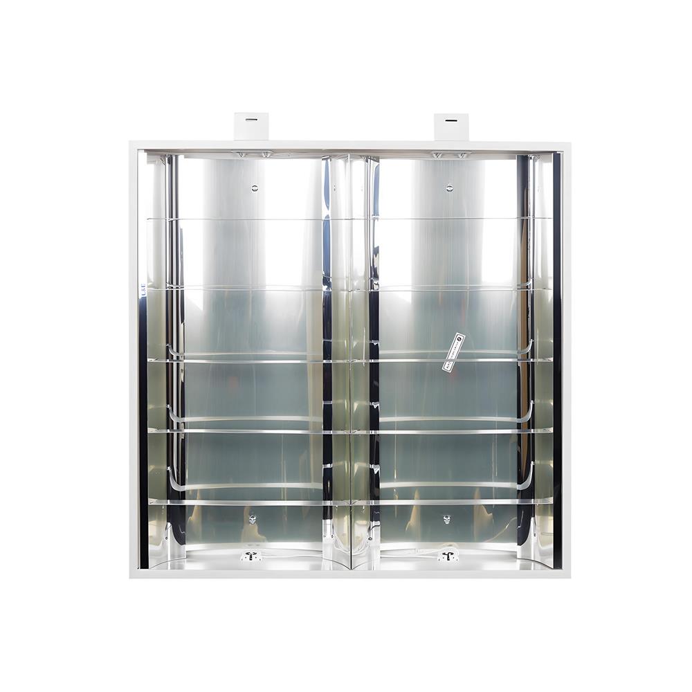 โคมตะแกรงฝังฝ้า L&E 99-00488 2X600 มม. สีขาว