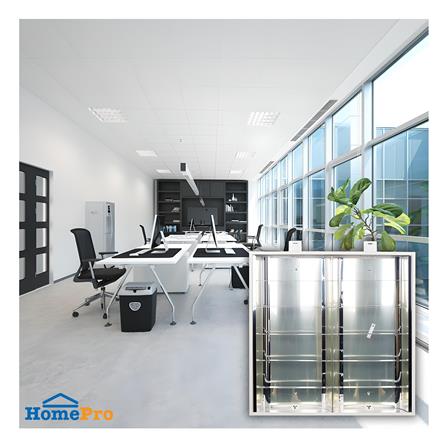 โคมตะแกรงฝังฝ้า L&E 99-00488 2X600 มม. สีขาว_4