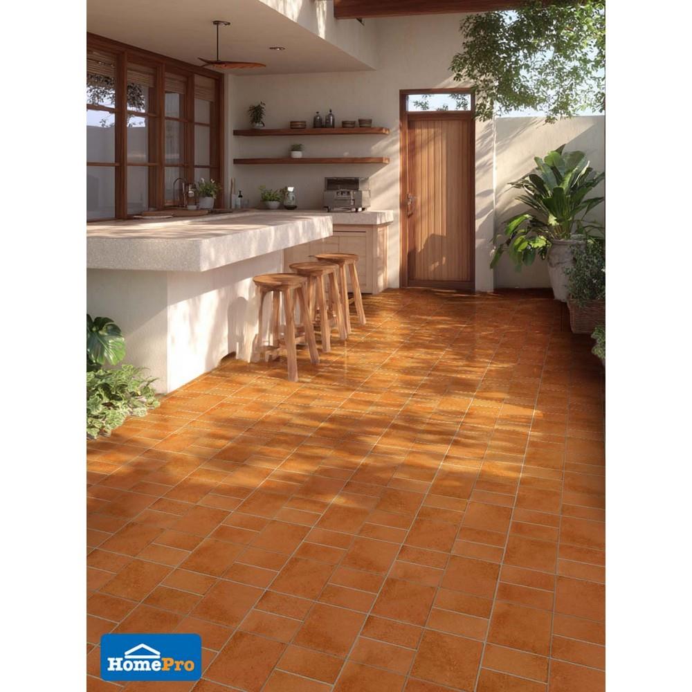 กระเบื้องพื้นพอร์ซเลน  16x16 นิ้ว COTTO ไซรัส เคลย์ น้ำตาล PM 0.96 ตร.ม.