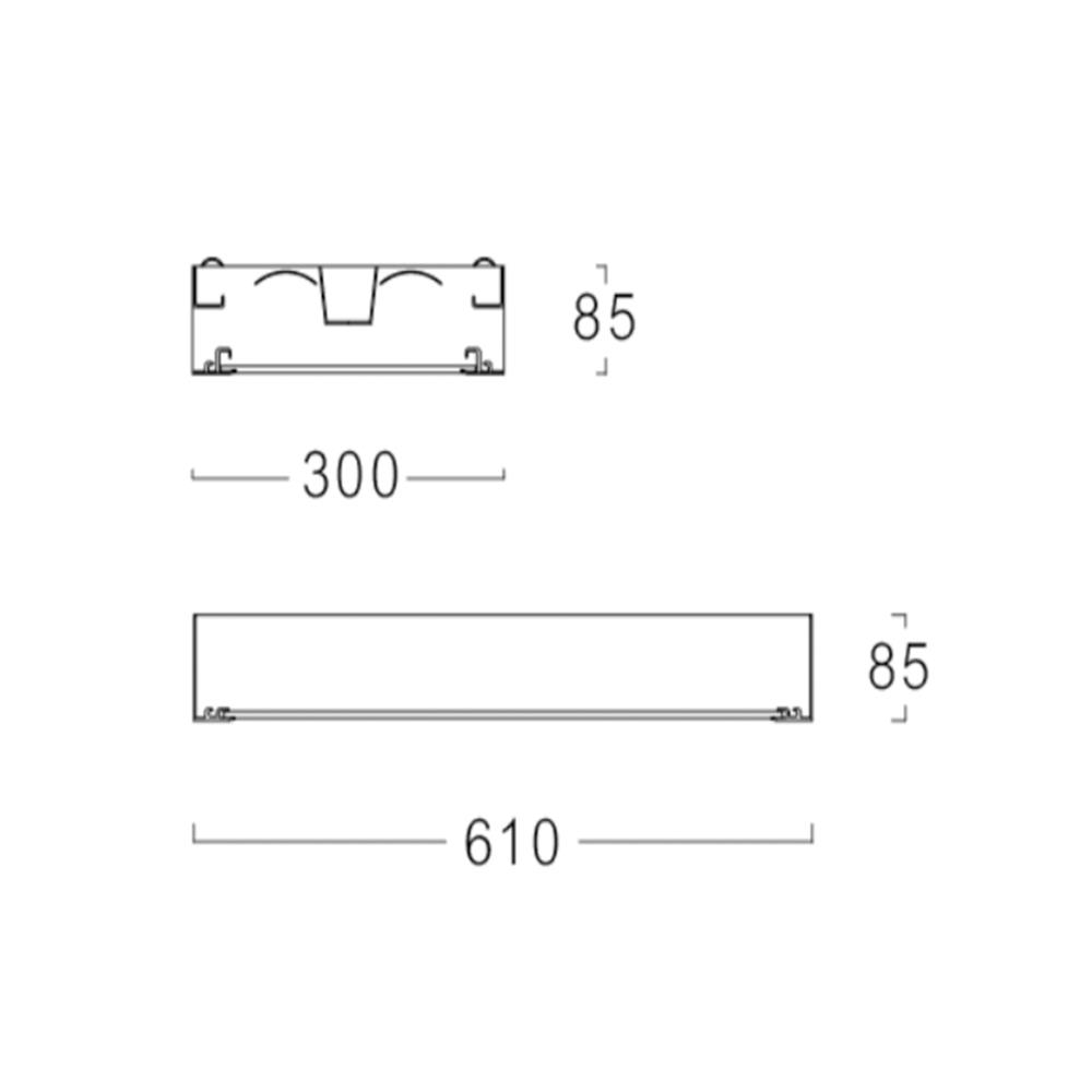 โคมติดลอย L&E 9I-00710 2x600 มม. สีขาว