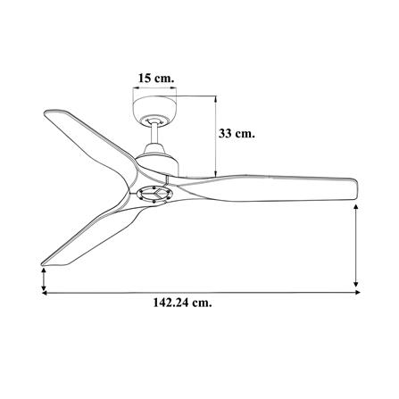 พัดลมไม่มีโคมไฟ WINFAVOUR WFDC56/DC29(WH) 56 นิ้ว สีขาว_2