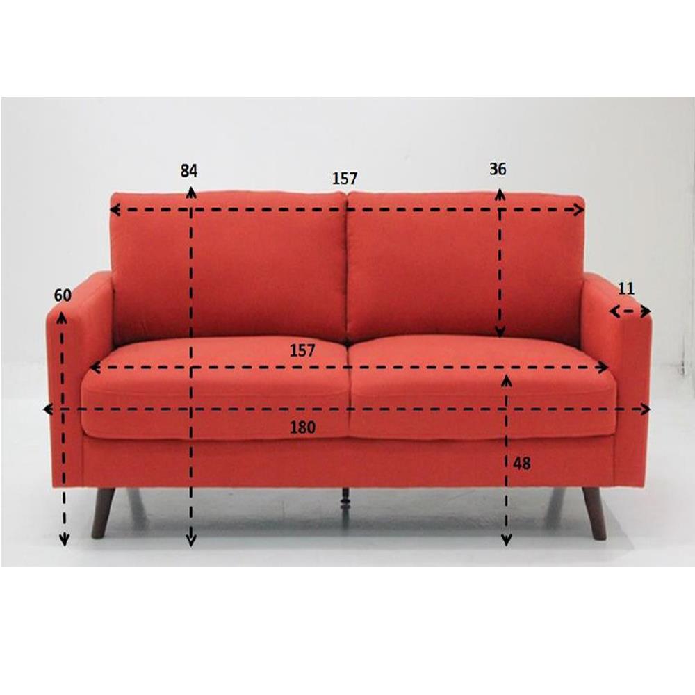 โซฟา 3 ที่นั่ง KONCEPT HOMERUN 19218489 สีส้ม