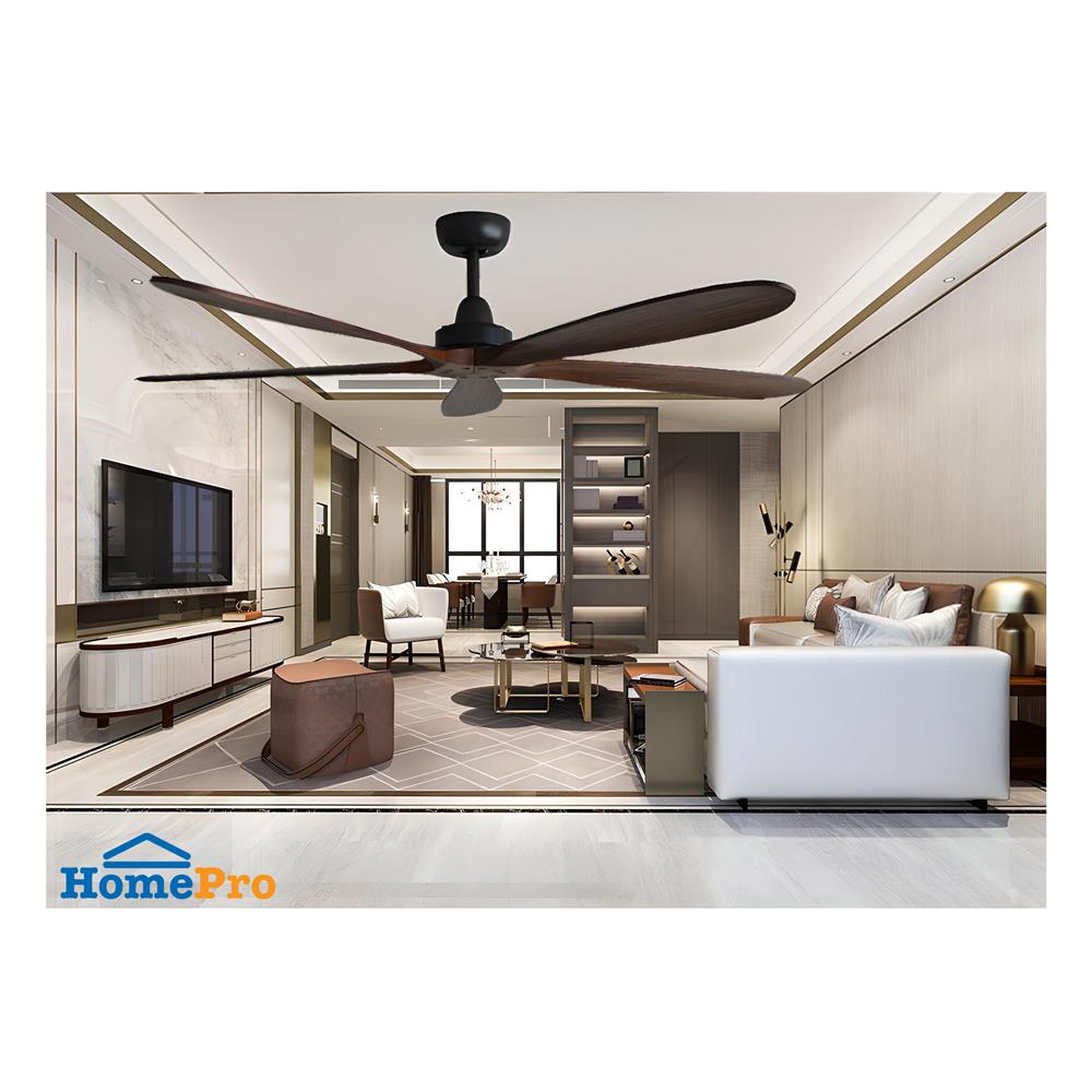 พัดลมไม่มีโคมไฟ WINFAVOUR WFDC60/DC43(ORB) 60 นิ้ว สีน้ำตาลเข้ม