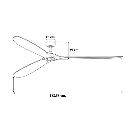 พัดลมไม่มีโคมไฟ WINFAVOUR WFDC72/DC46(ORB) 72 นิ้ว สีน้ำตาล_2