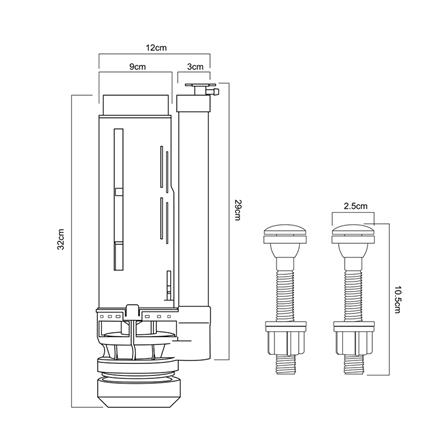 วาล์วน้ำออก RASLAND RA V2259-2FLUSH_1