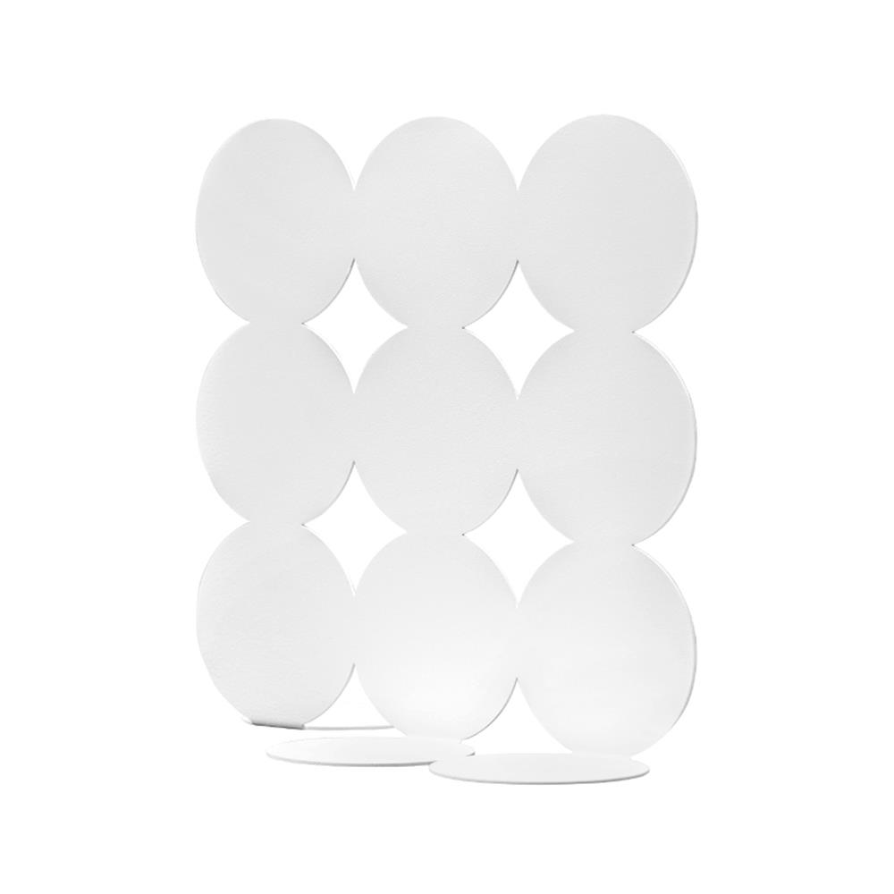 ที่กั้นหนังสือเหล็ก SPACEMAKER A1-008-W 19X12.6X19 ซม. สีขาว