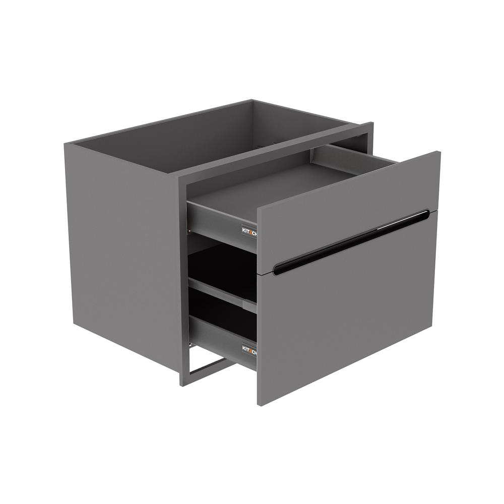 ตู้ลิ้นชัก KITZCHO CURVE 86x66 ซม. GREY GRAPHITE