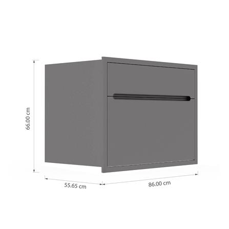 ตู้ลิ้นชัก KITZCHO CURVE 86x66 ซม. GREY GRAPHITE_5