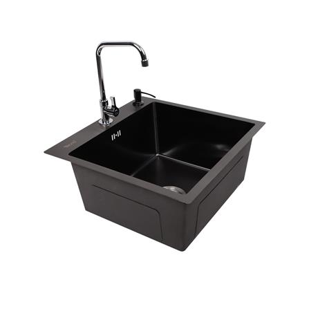 ซิงค์ฝัง 1 หลุม TECNOSTAR TNS 505022 สีดำ_2