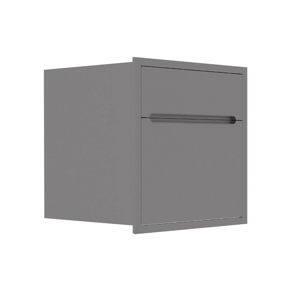 ตู้ลิ้นชัก KITZCHO CURVE 66x66 ซม. สี GREY GRAPHITE