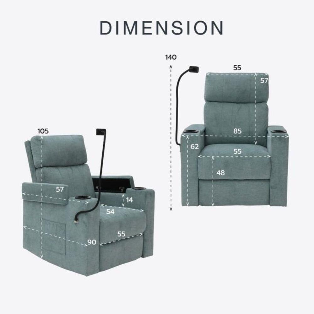 RECLINER SB FURNITURE EASE-PLU 19233942 สีเขียว