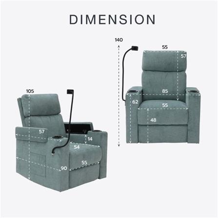 RECLINER SB FURNITURE EASE-PLU 19233942 สีเขียว_9
